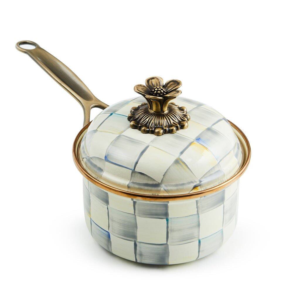 Sterling Check Enamel 1 Qt. Saucepan