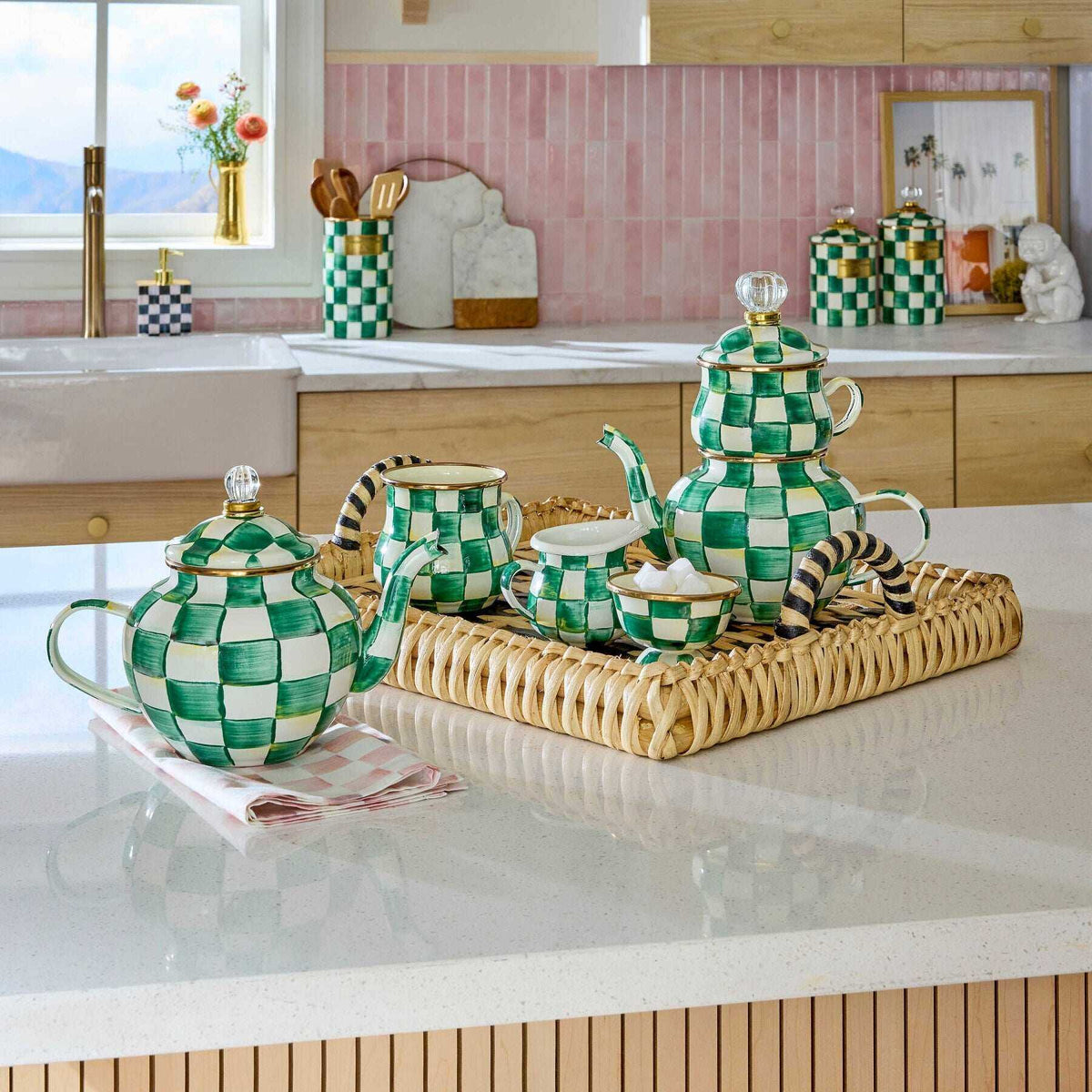Emerald Check High Tea by MacKenzie-Childs