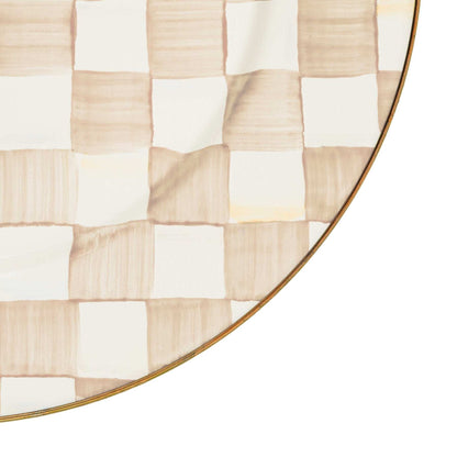 Mocha Check Charger/Plate
