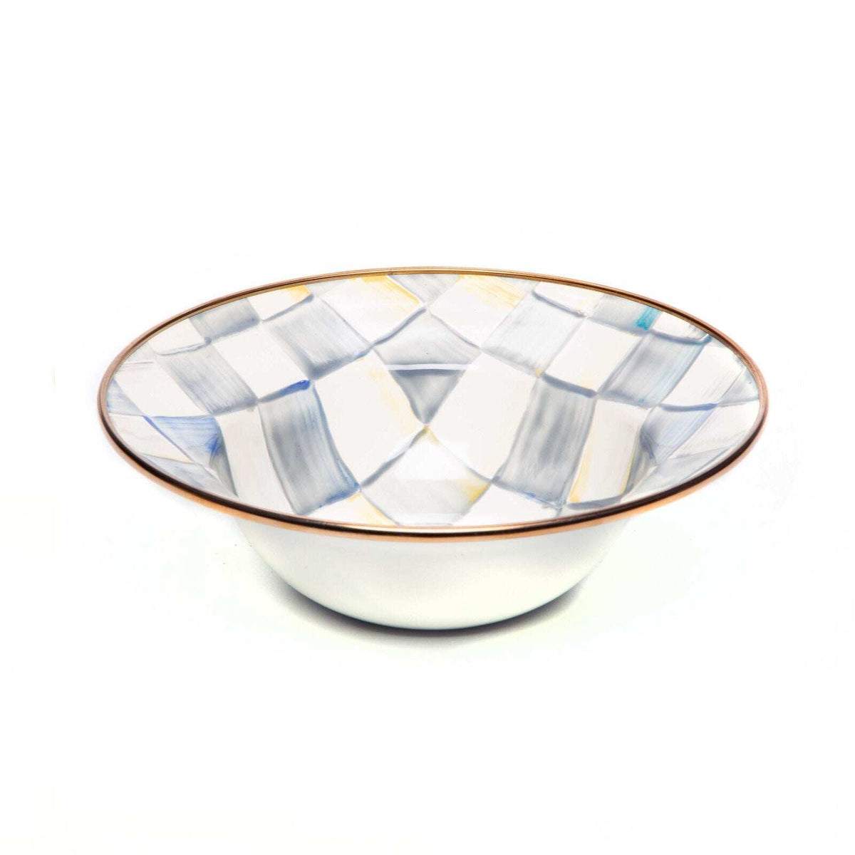 Sterling Check Enamel BREAKFAST BOWL by Mackenzie-Childs