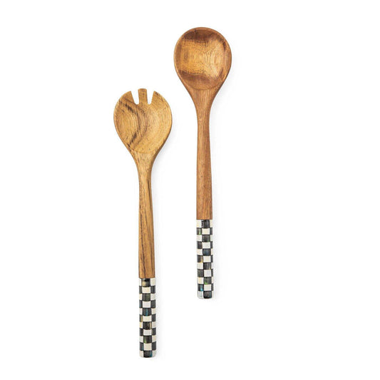 Courtly Check Salad Servers by MacKezie-Childs