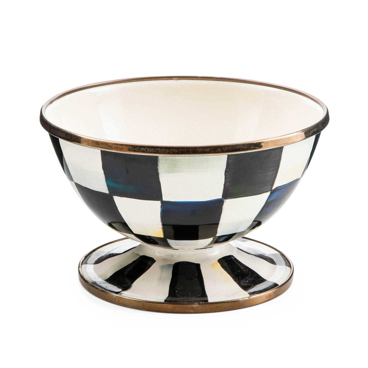 Courtly Check Enamel Ice Cream Dish