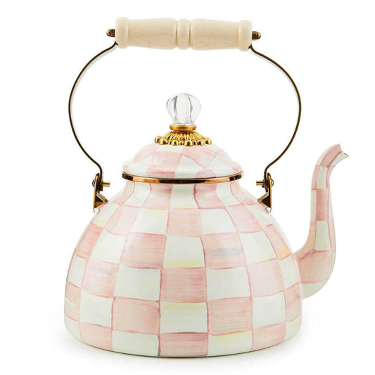 New Rosy Check Enamel Tea Kettle 2.84L