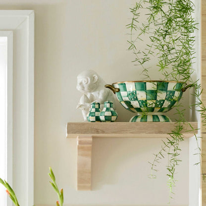MacKenzie-Childs Emerald Check Salt & Pepper Shakers