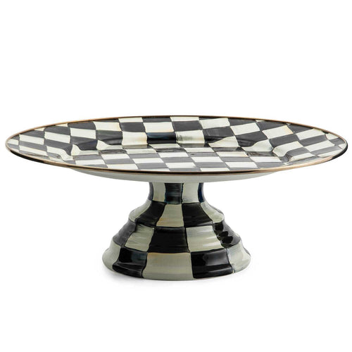 Courtly Check Pedestal Platter - Large