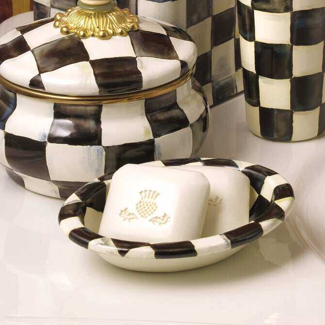 Courtly Check Enamel Bath Collection